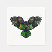 Majestic Emerald Owl Serviette (Vorderseite)