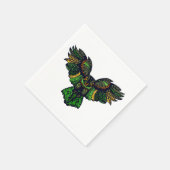 Majestic Emerald Owl Serviette (Ecke)