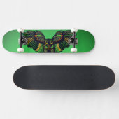 Majestic Emerald Owl Skateboard (Horizontal)