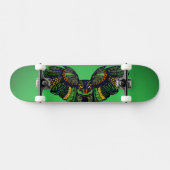 Majestic Emerald Owl Skateboard (Horizontal)