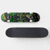 Majestic Emerald Owl Skateboard (Horizontal)