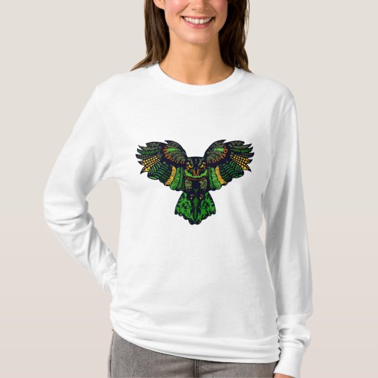 Majestic Emerald Owl T-Shirt (Vorderseite)