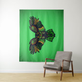 Majestic Emerald Owl Wandteppich (Beispiel)