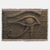 Majestic Eye of Horus Pharaonic Throw Blanket Decke (Vorderseite)
