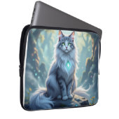 **Majestic Fantasy Cat with Mystical Aura – High F Laptopschutzhülle (Vorne Rechts)