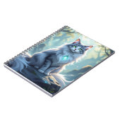 **Majestic Fantasy Cat with Mystical Aura – High F Notizblock (Linke Seite)