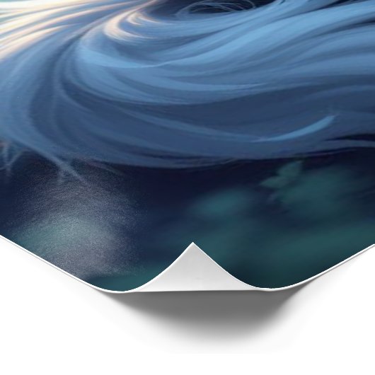 **Majestic Fantasy Cat with Mystical Aura – High F Poster (Ecke)