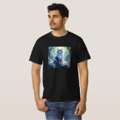 **Majestic Fantasy Cat with Mystical Aura – High F T-Shirt (Vorne ganz)