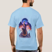 Majestic Fantasy Dragon Perched on Mountain T-Shirt (Rückseite)