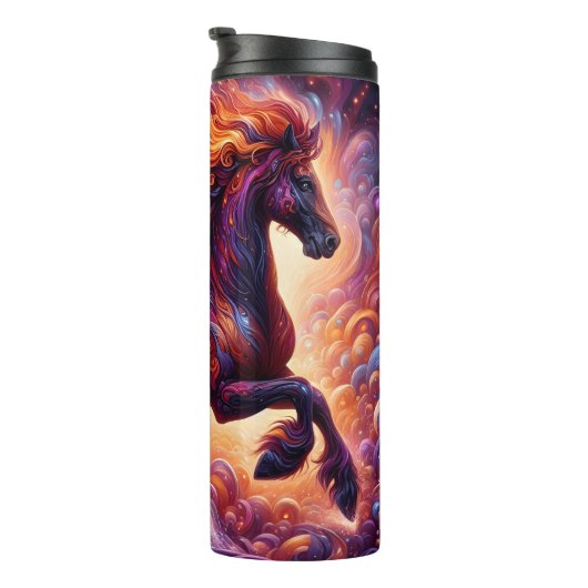 Majestic Fantasy Horse Cosmic Swirl Thermosbecher (Nach rechts gedreht)