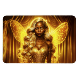 Majestic Fantasy Queen in einem goldenen magischen Magnet