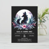 Majestic Fantasy Wolf Birthday Einladung (Stehend Vorderseite)