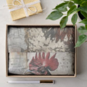 Majestic Farm Chicken Rooster Decoupage Seidenpapier (Geschenk)