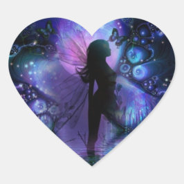 Majestic Fee-Aufkleber Herz-Aufkleber