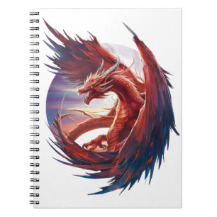 Majestic Fire Dragon - Epische Fantasie Notizblock