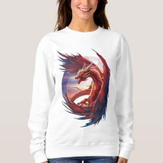 Majestic Fire Dragon - Epische Fantasie Sweatshirt