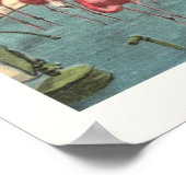 Majestic Flamingos Print Poster (Ecke)