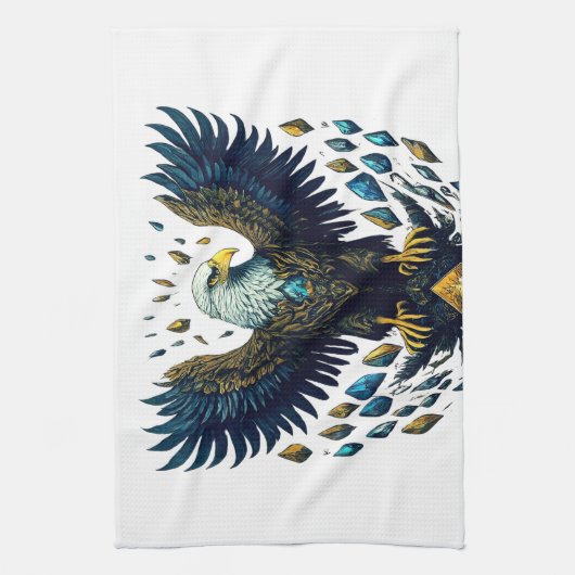 Majestic Flight: Crystal Eagle Kitchen Handtücher (Vertikal)
