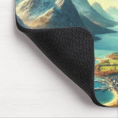 Majestic Flight – Dragon Over Nordic Fjord Mousepad (Ecke)