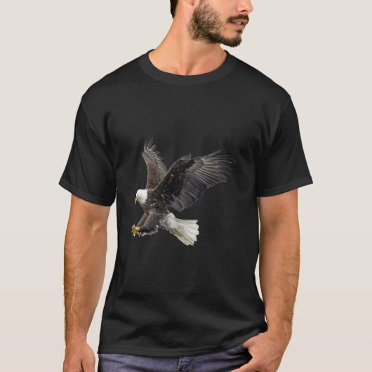 Majestic Flying American Bald Eagle T-Shirt (Vorderseite)