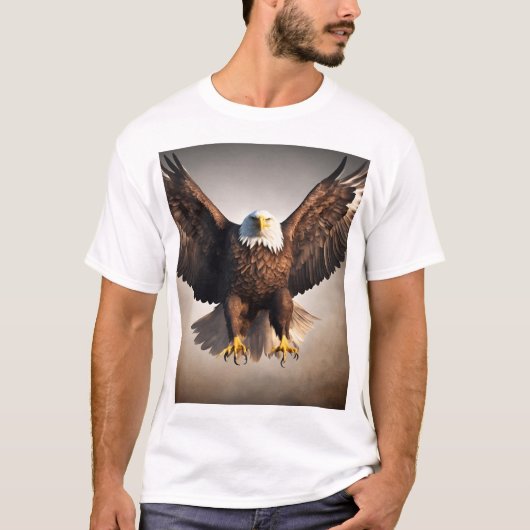 Majestic Flying Eagle Design - kühl und leistungss T-Shirt (Vorderseite)