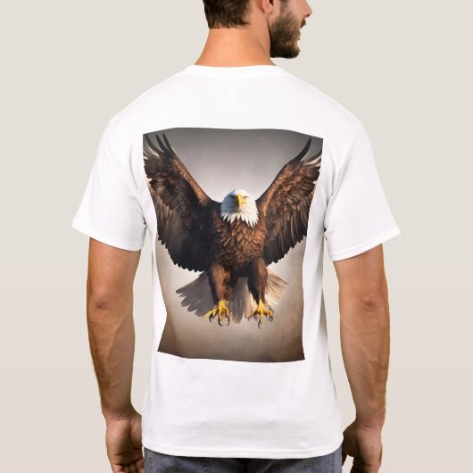 Majestic Flying Eagle Design - kühl und leistungss T-Shirt (Rückseite)