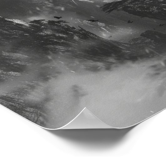 Majestic Flying Eagle Poster mit viel Details (Ecke)