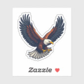 Majestic Flying Eagle Symbol der Stärke und des Gr Aufkleber (Blatt)