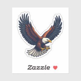 Majestic Flying Eagle Symbol der Stärke und des Gr Aufkleber