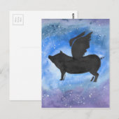 Majestic Flying Pig Postkarte (Vorne/Hinten)