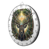 Majestic Forest Stag Nature Wildlife Art Dartscheibe (Vorderseite rechts)