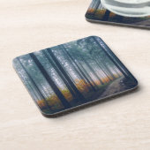 Majestic Forest Tree Lined Path Getränkeuntersetzer (Linke Seite)