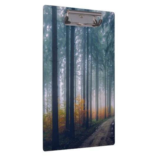 Majestic Forest Tree Lined Path Klemmbrett (Rechts)