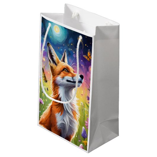 Majestic Fox Kleine Geschenktüte (Rückseite Schrägansicht)