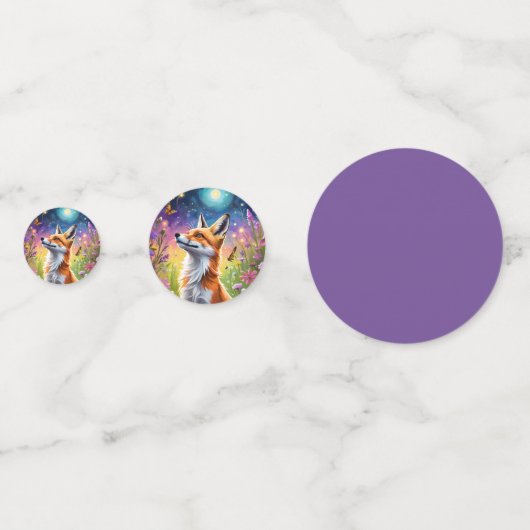 Majestic Fox Konfetti (Rückseiten)