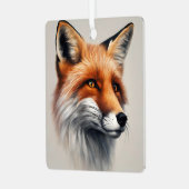Majestic Fox Ornament Aus Metall (Vorderseite links)