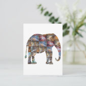 Majestic Friendly Animal: Elephant Marble Tiles Postkarte (Stehend Vorderseite)