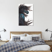 Majestic Friesian Horse by Bihrle Leinwanddruck (Insitu (Schlafzimmer))