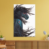 Majestic Friesian Horse by Bihrle Leinwanddruck (Insitu (Wohnzimmer))