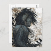 Majestic Friesian Horse by Bihrle Postcard Postkarte (Vorne/Hinten)