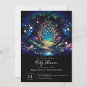 Majestic Fun Enchanted Forest Baby Shower Einladung (Vorderseite)
