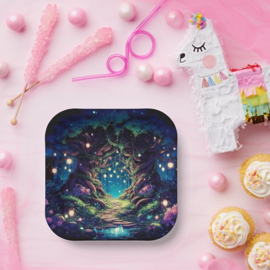 Majestic Fun Enchanted Forest Baby Shower Pappteller (Party)