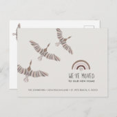 Majestic Gänse Wir sind auf unsere neue Zuhause um Ankündigungspostkarte (Vorne/Hinten)