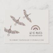 Majestic Gänse Wir sind auf unsere neue Zuhause um Ankündigungspostkarte (Vorderseite)