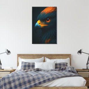 Majestic Gaze - Ultra-Realistisches Adlerportrait Leinwanddruck