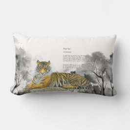 Majestic gefährdete Bengalische Tiger Wasserfarben Lendenkissen