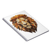 Majestic Geometric Lion Notizblock (Rechte Seite)