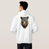 Majestic Geometric Lion T - Shirt (Schwarz voll)