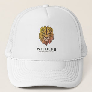 Majestic Geometric Lion Truckerkappe