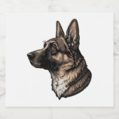Majestic German shepherd Schaumweinetikett (Einzelnes Label)